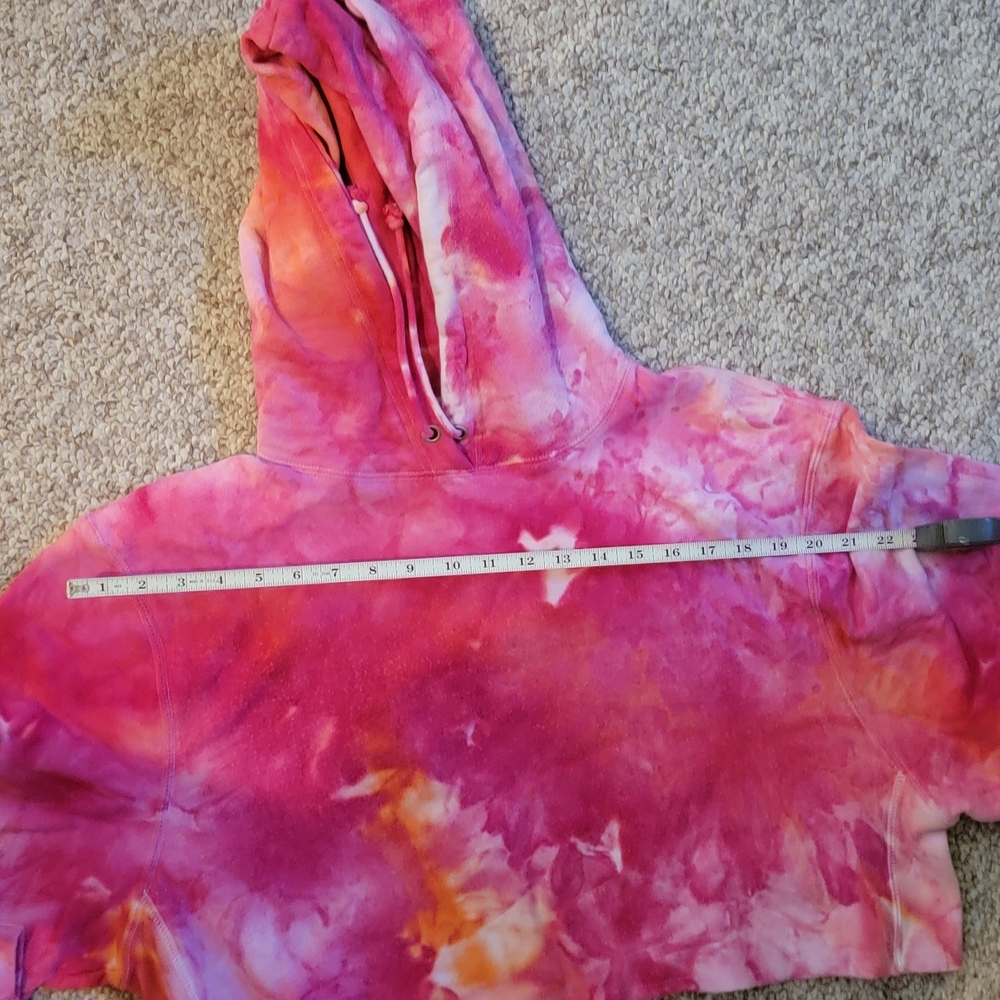 3/Set Of THREE Colorful Tie-Dye Cropped Champion Hoodies - Picture 10 of 16